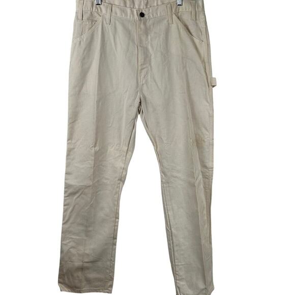 Dickies Mens Pants 36x32 Sherwin Williams White Painter Carpenter Workwear - Picture 1 of 5